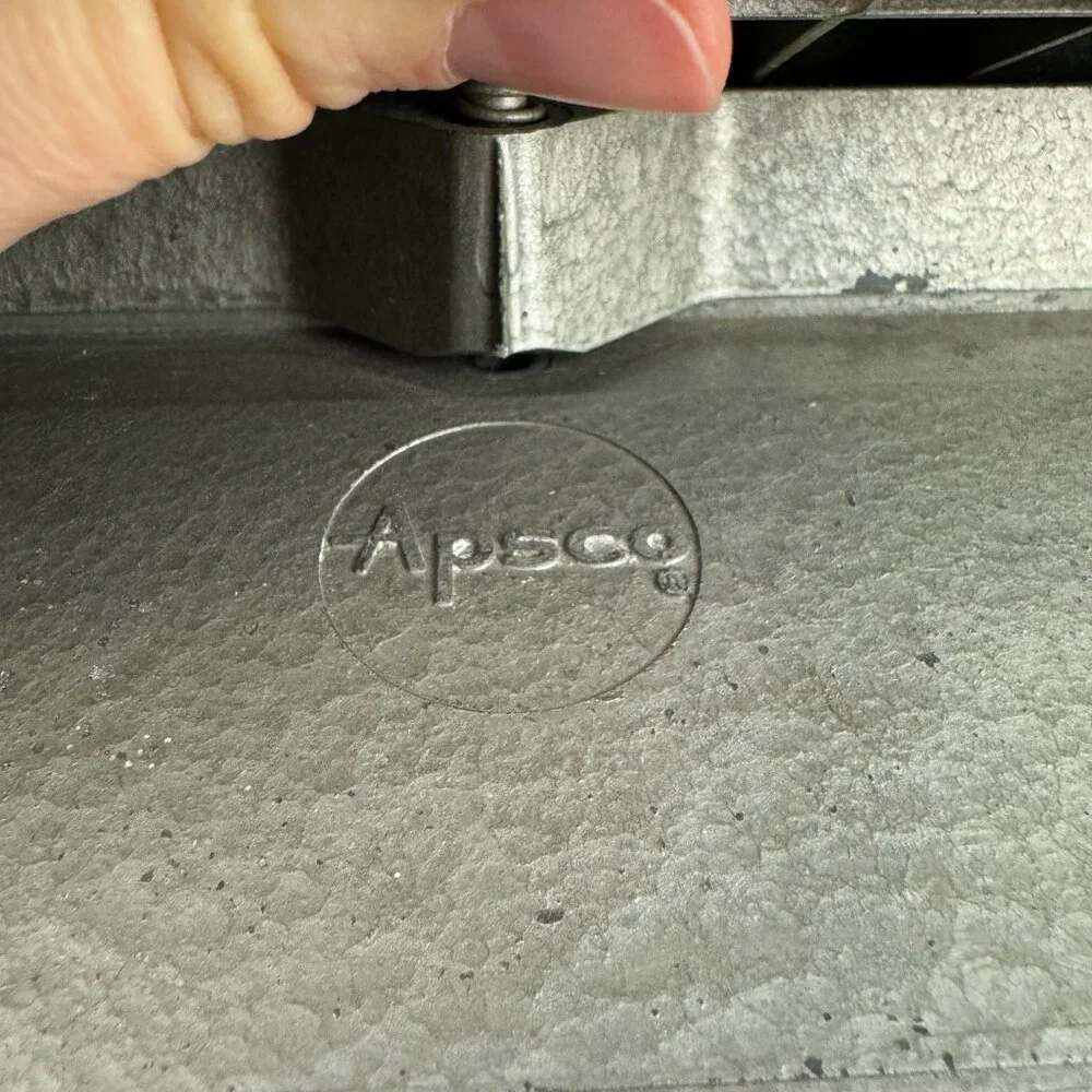 Vintage Retro Apsco Heavy Duty Paper 3 Hole Punch Silver Gray Color Office Tool‎